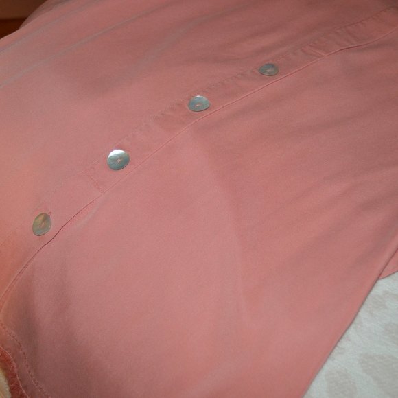 NEW~Fringed Button Down Jacket/Top~Shell Buttons~Soft Surroundings~Medium~ - Picture 4 of 7